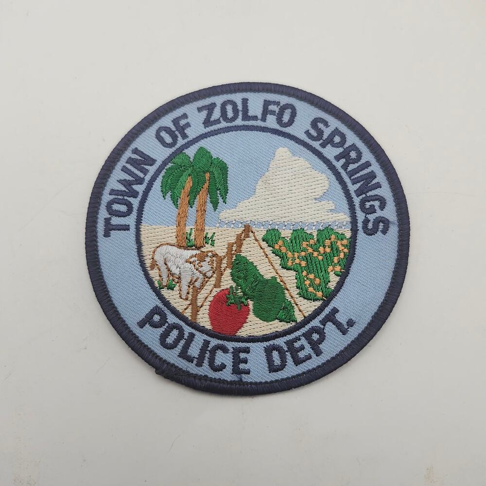 Zolfo Springs Florida Police Department Embroidered Shoulder Patch Collectible
